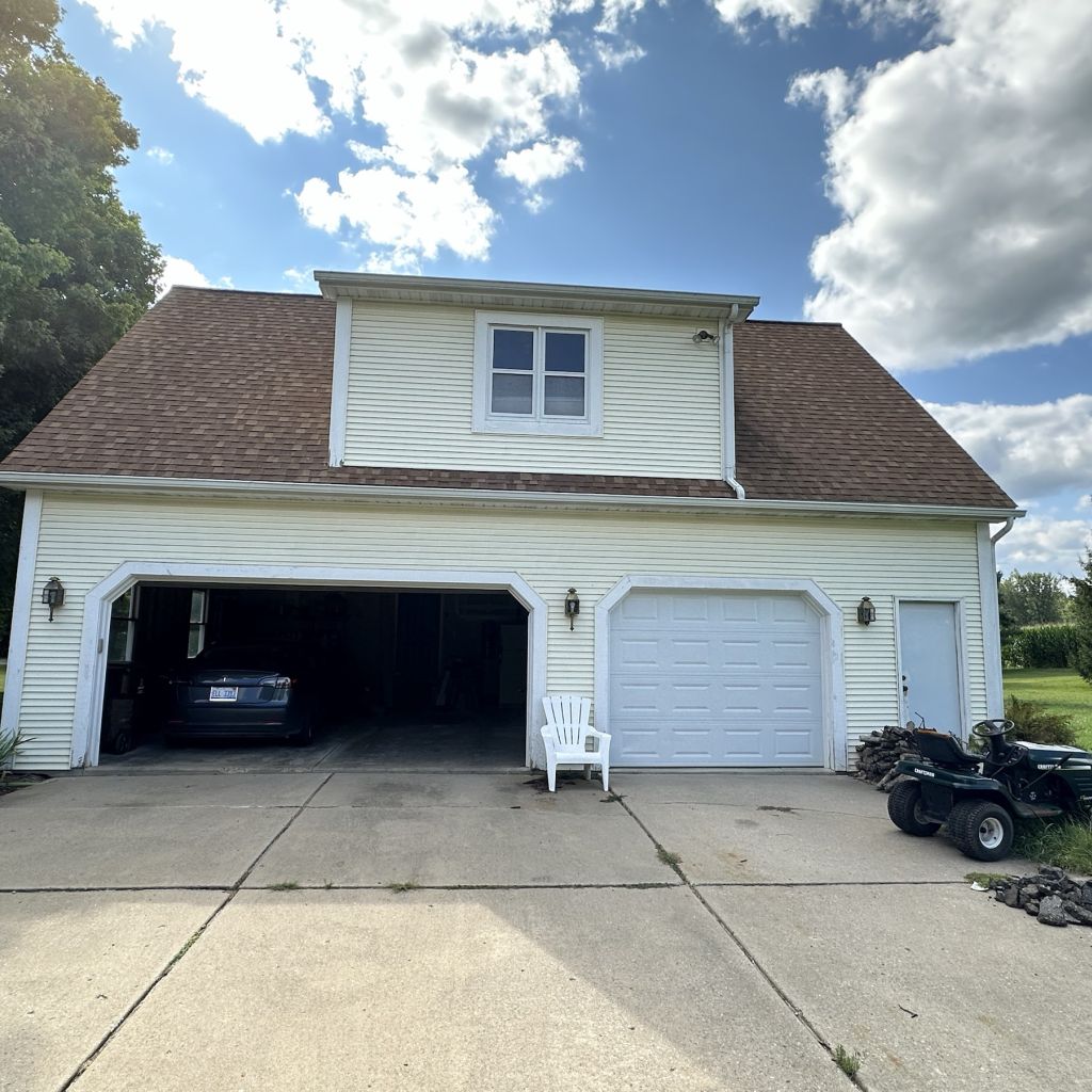 Completed two-story home and garage addition project
