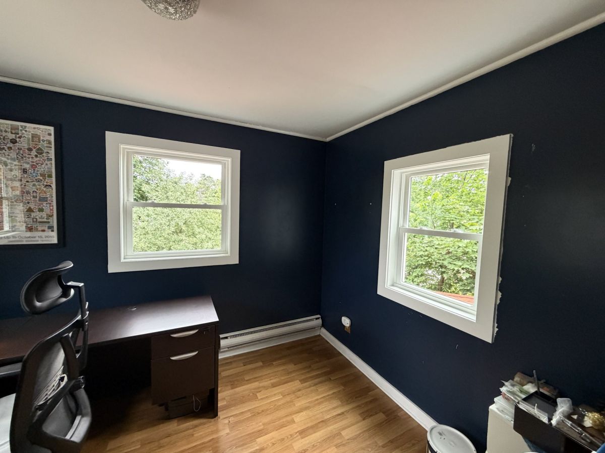 Schut exterior remodeling - window trim installed