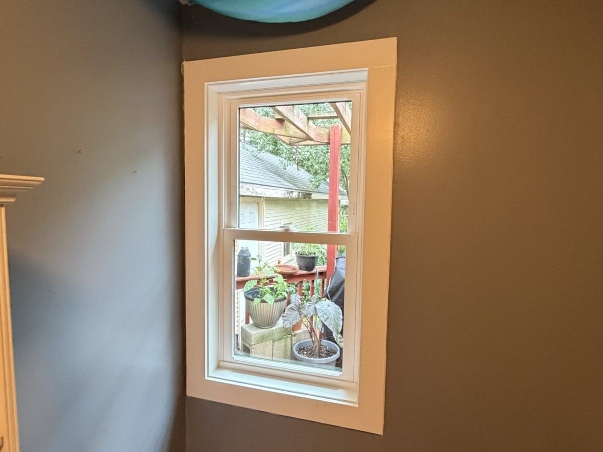 Schut exterior remodeling - window trim installed